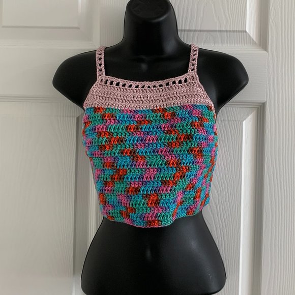 Handmade Women´s Crochet Top, Size M - Picture 1 of 10